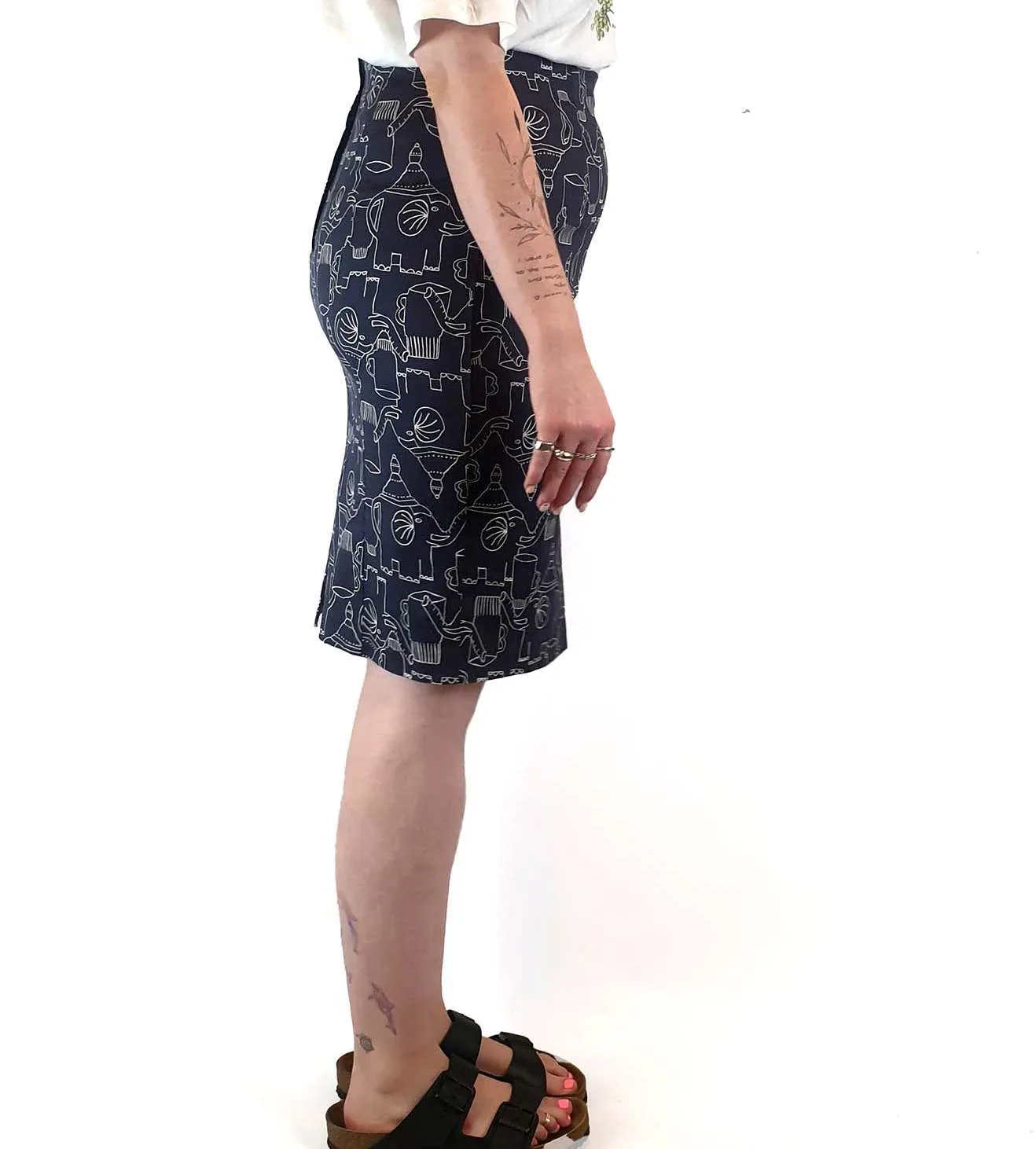 Gorman   Monika Forsberg elephant print pencil skirt size 12