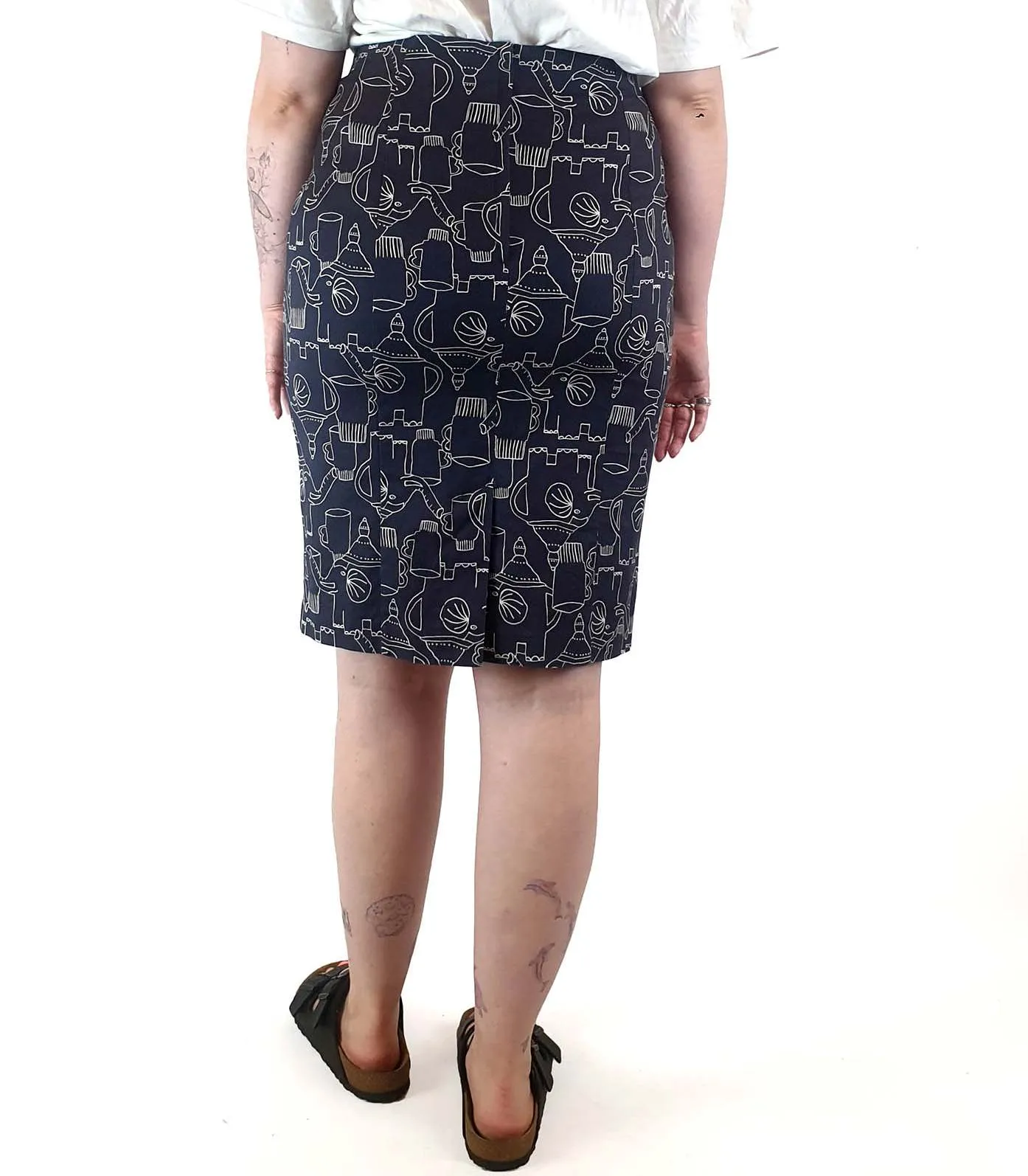 Gorman   Monika Forsberg elephant print pencil skirt size 12