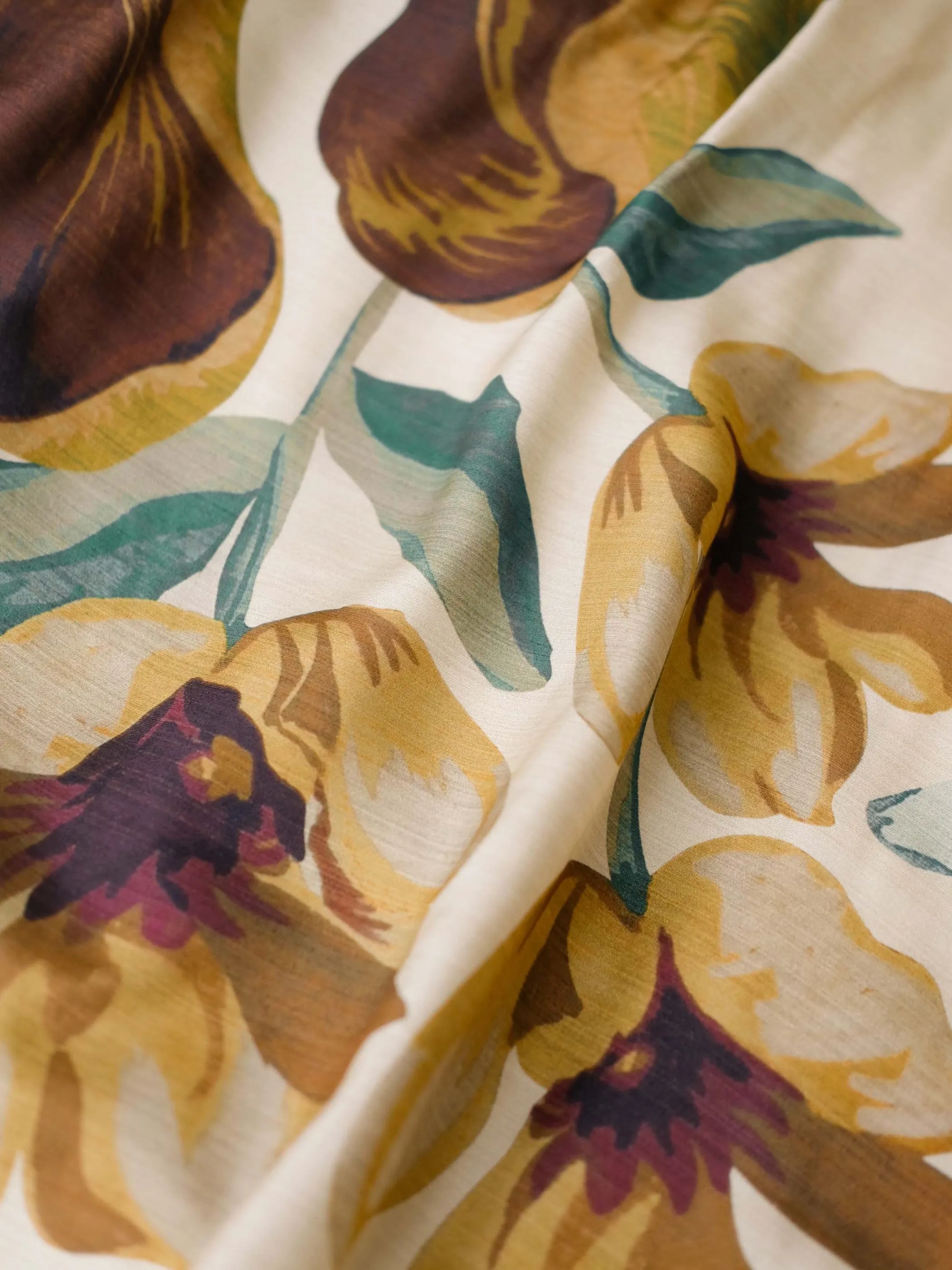 Gracelyn | Hand-Drawn Botanical Motifs Maxi Dress