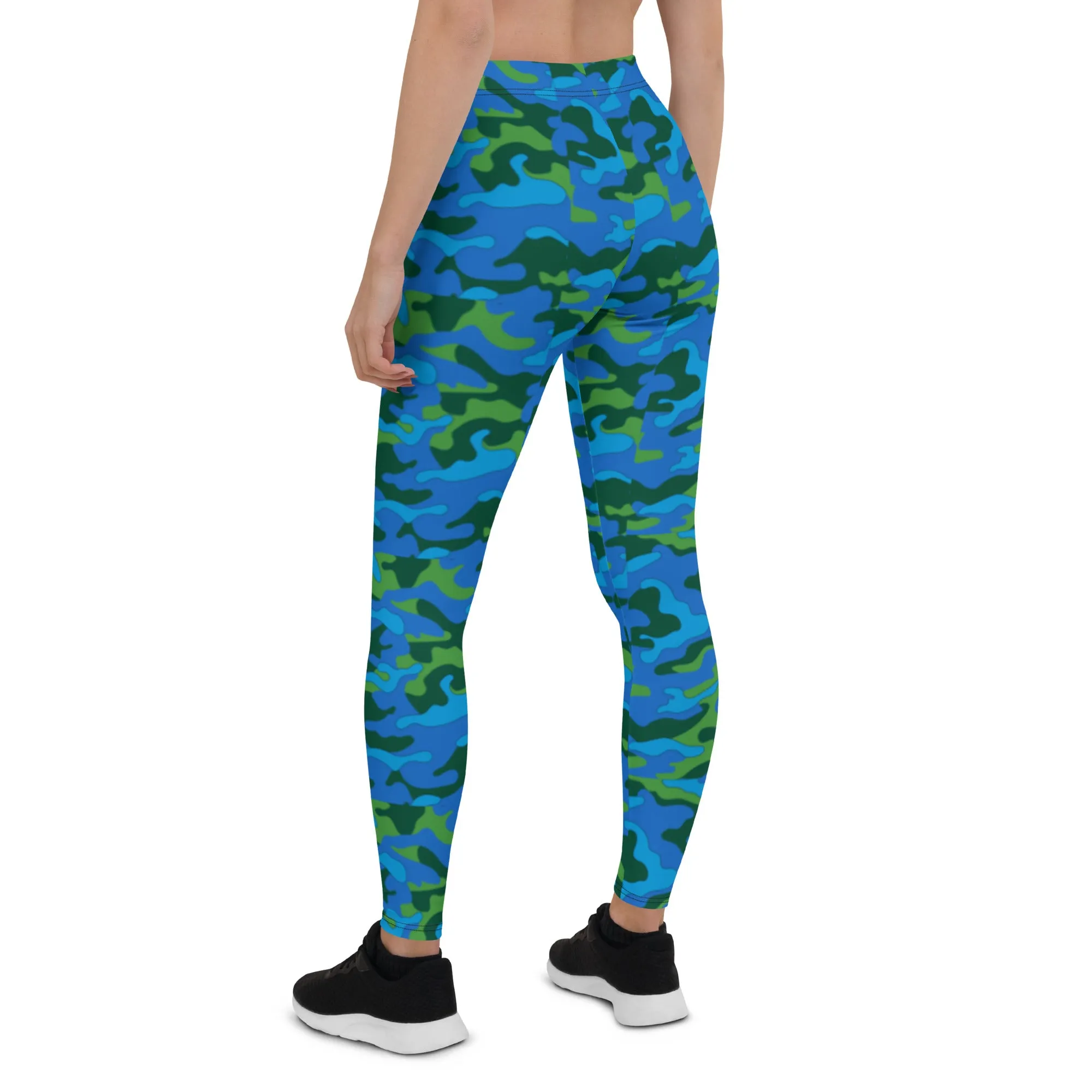 Green & Blue Camo Leggings