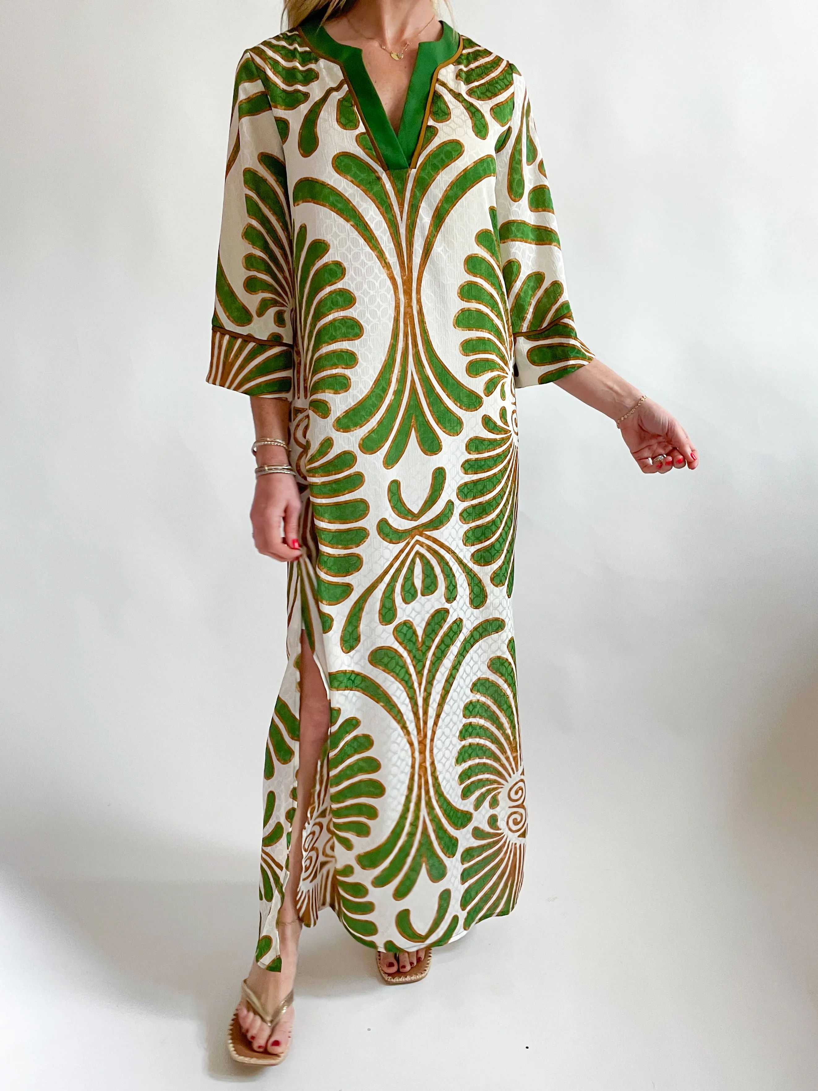 Green Palm Maxi Dress