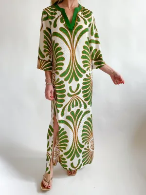Green Palm Maxi Dress