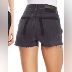 GRLFRND Karolina Black Distressed Button Fly Denim Jean Shorts Women’s Size 28