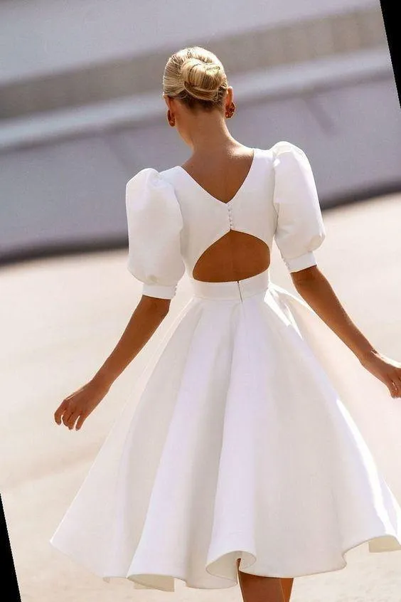 Half Sleeves Sexy Midi Length Dresses