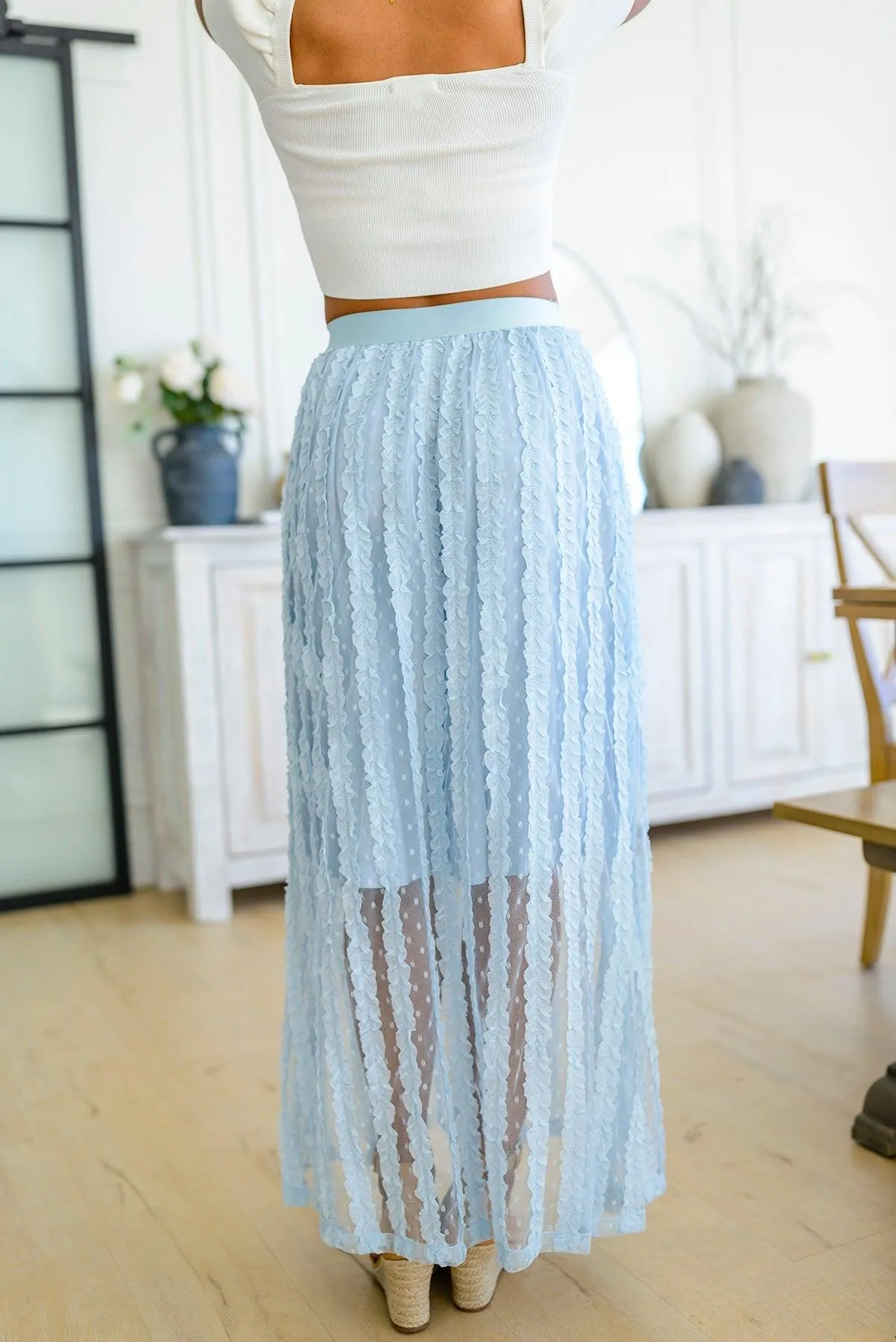 Hazel Blues® | Cascading Ruffles A-Line Skirt