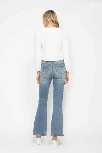 Hazel Blues® | Judy Blue Tummy Control Back Embroidered Pocketed Bootcut Jeans