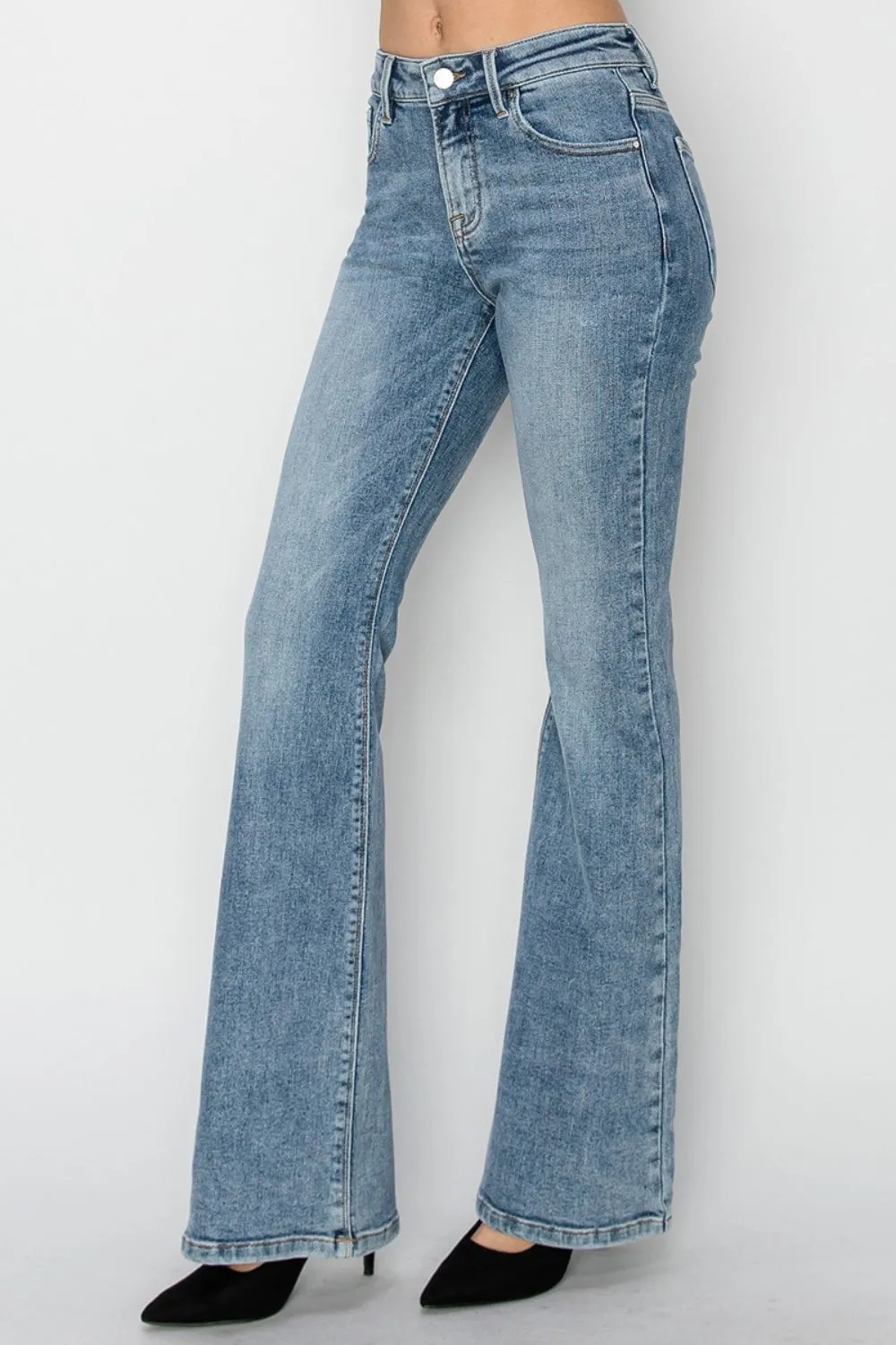 Hazel Blues® |  RISEN Mid Rise Bootcut Jeans