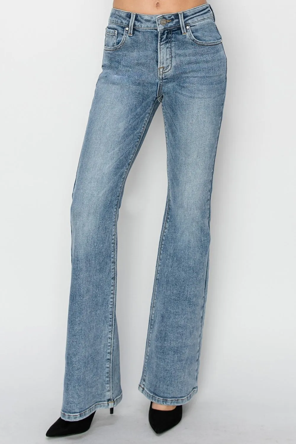 Hazel Blues® |  RISEN Mid Rise Bootcut Jeans