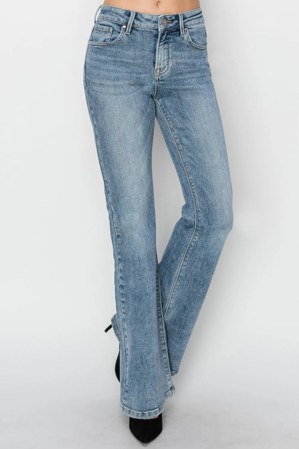 Hazel Blues® |  RISEN Mid Rise Bootcut Jeans