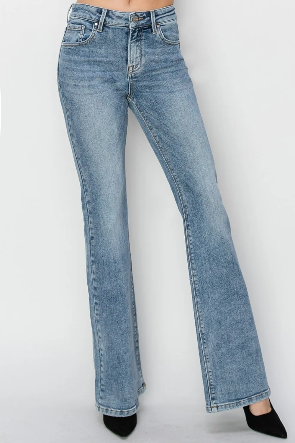 Hazel Blues® |  RISEN Mid Rise Bootcut Jeans