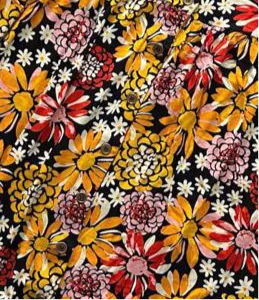 Heidi - Black Orange Red Floral