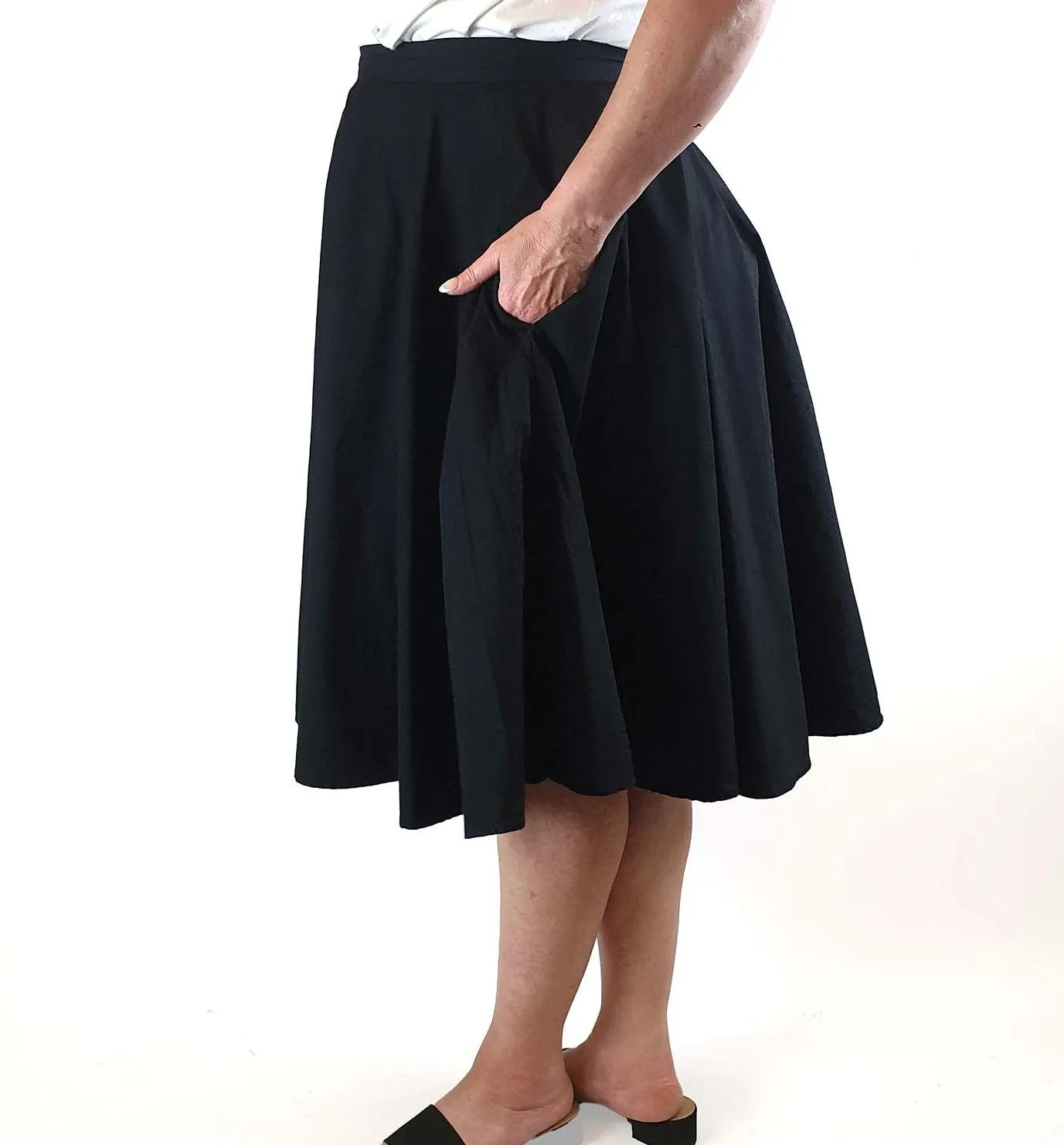 Hell Bunny black 100% cotton A-line skirt size 2XL
