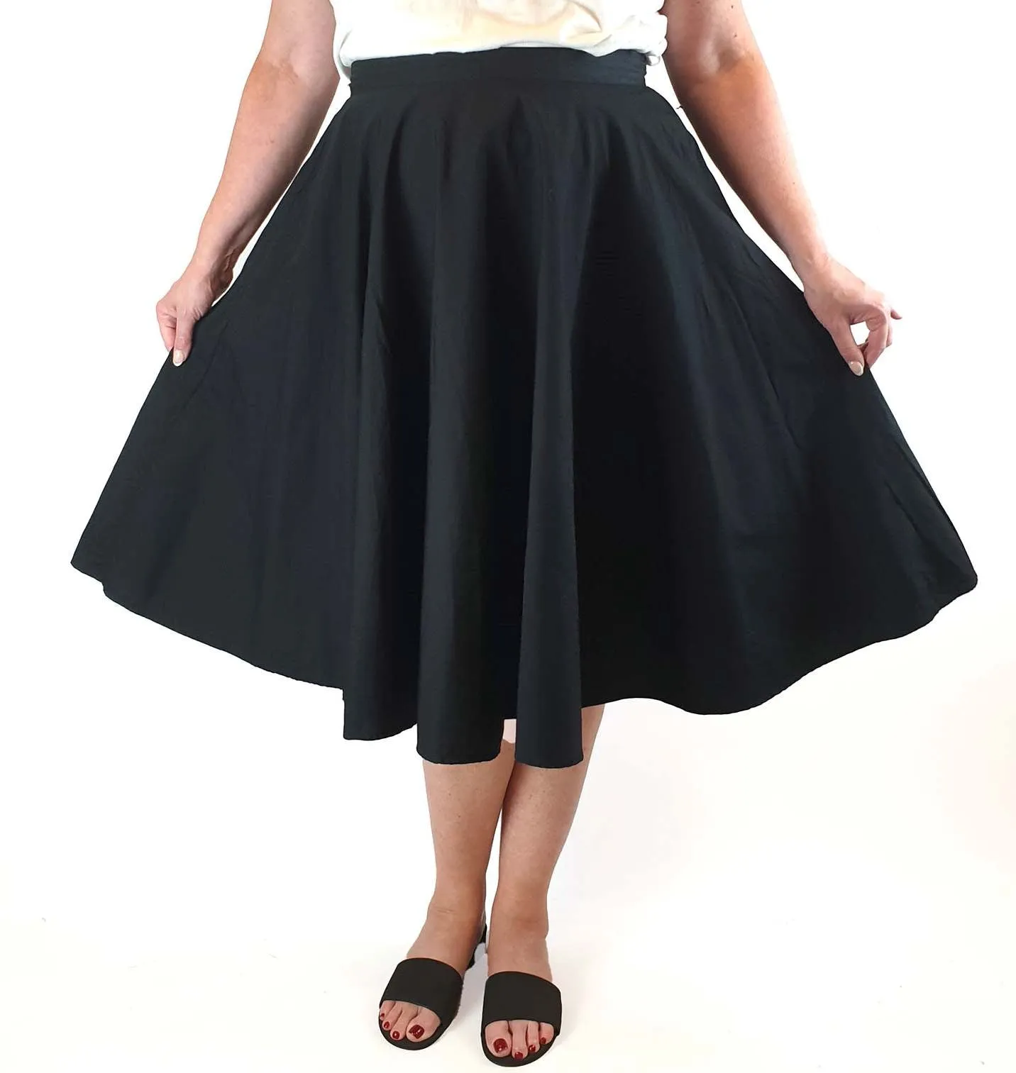 Hell Bunny black 100% cotton A-line skirt size 2XL