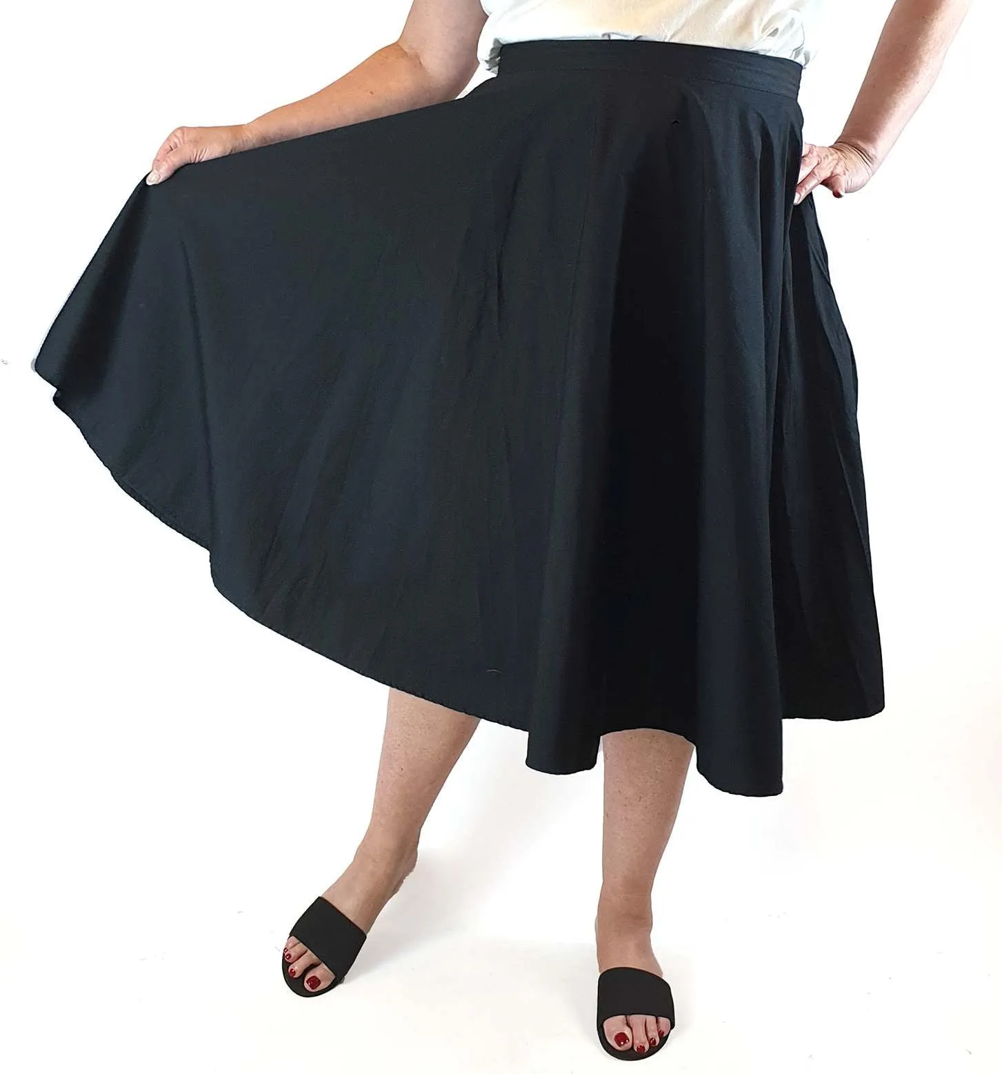 Hell Bunny black 100% cotton A-line skirt size 2XL
