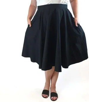 Hell Bunny black 100% cotton A-line skirt size 2XL