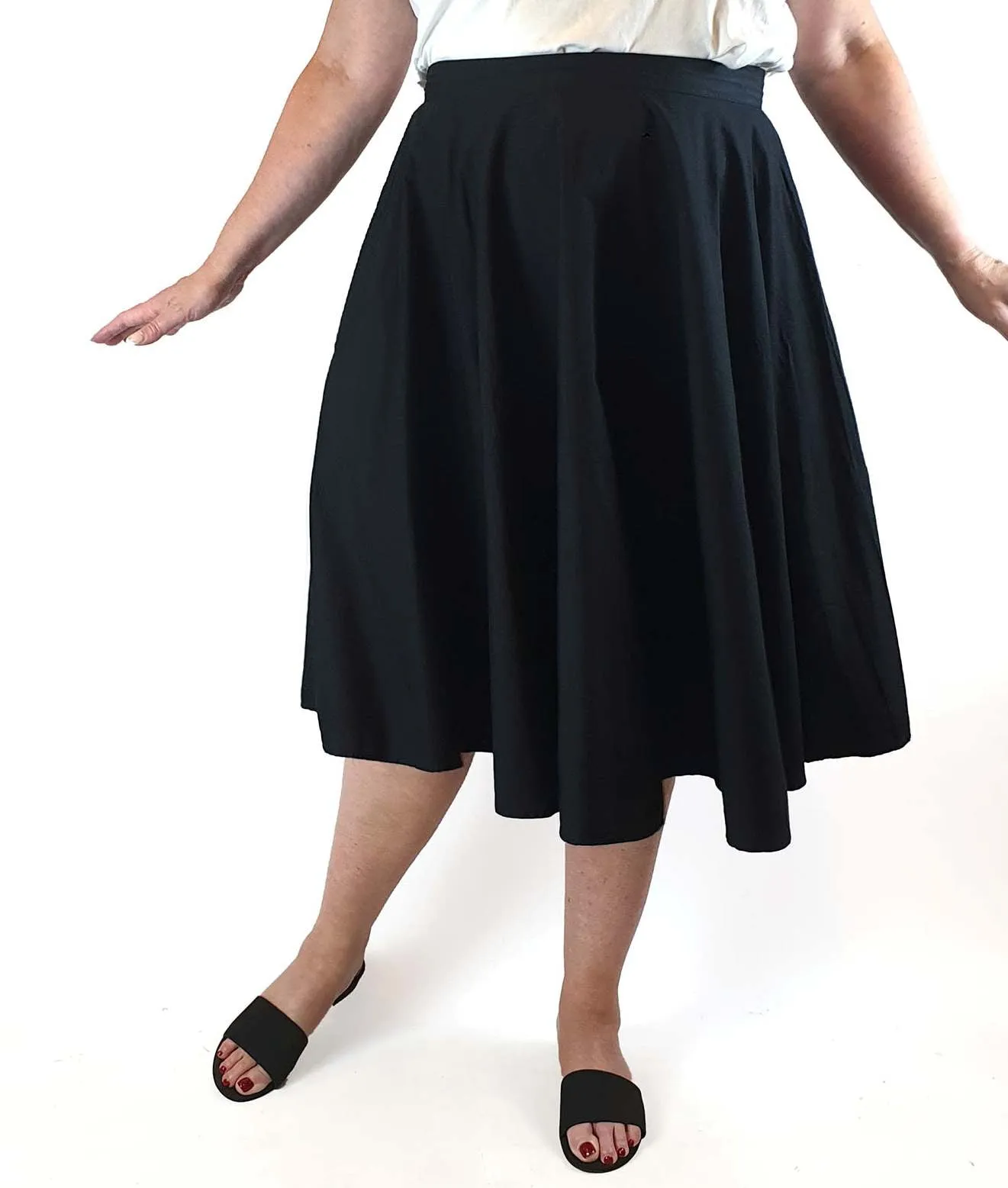 Hell Bunny black 100% cotton A-line skirt size 2XL