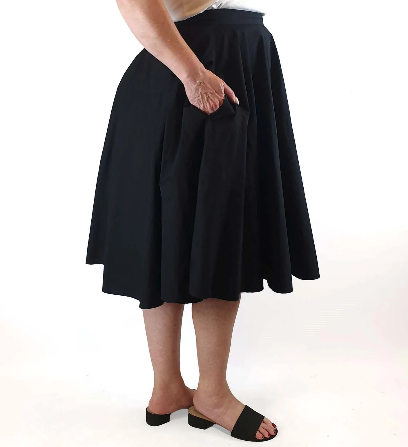 Hell Bunny black 100% cotton A-line skirt size 2XL