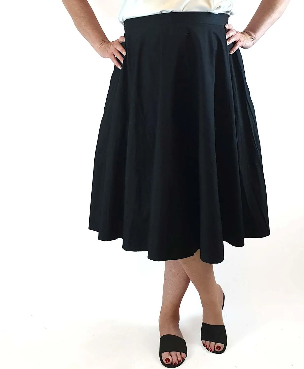 Hell Bunny black 100% cotton A-line skirt size 2XL