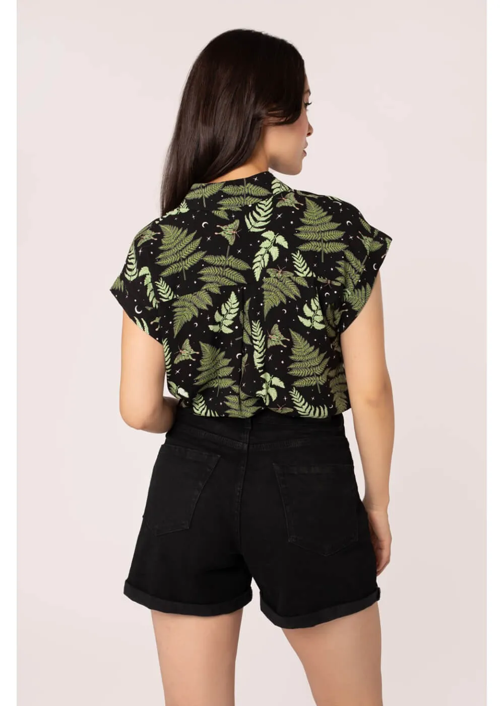 Hell Bunny Metamorphosis Moth Shorts Black