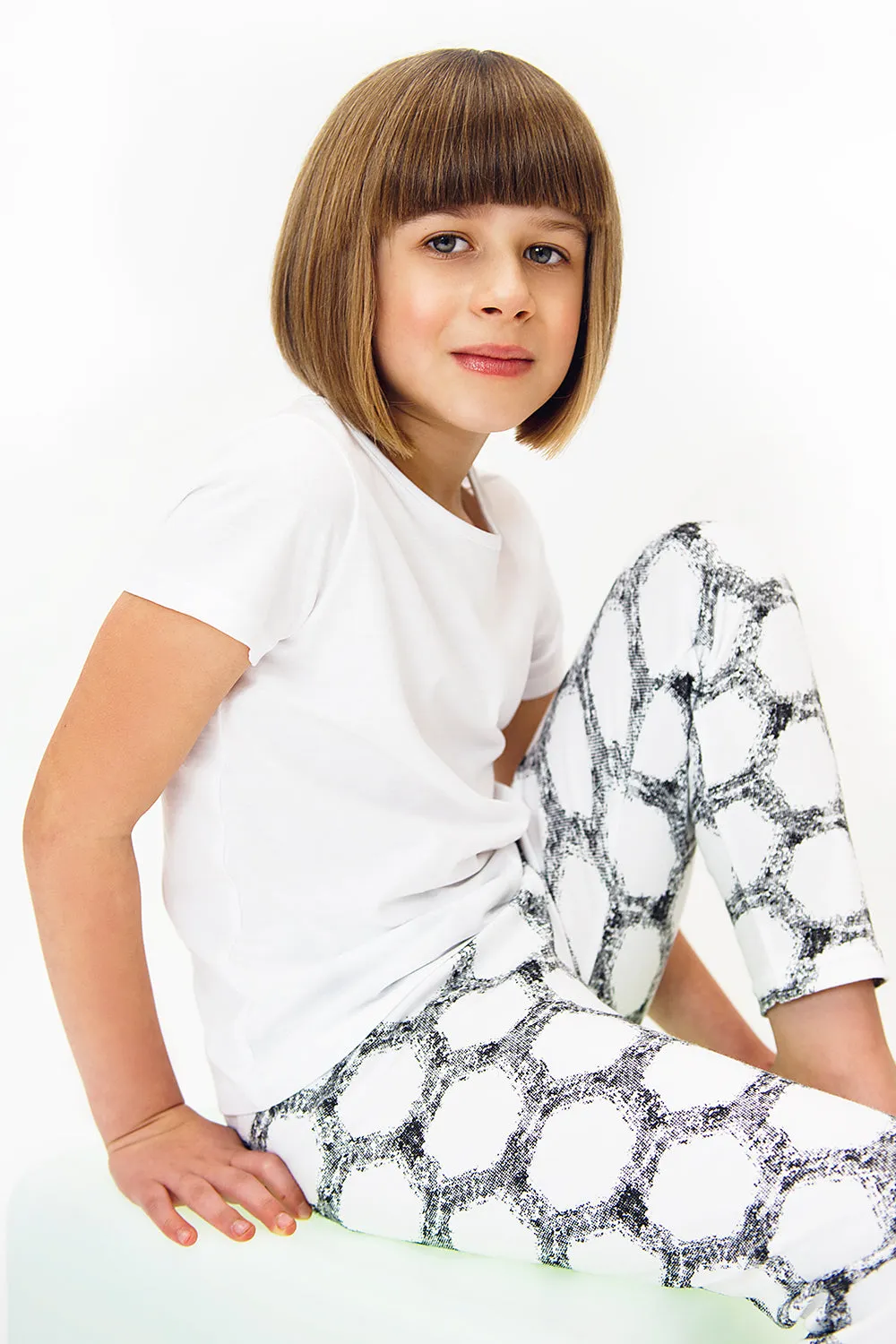Hexagon Cotton Leggings