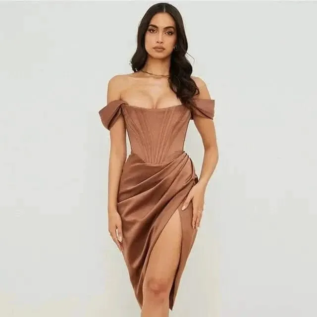 High Quality Summer Satin Bodycon Dress