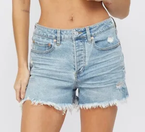 High Rise Button fly Shorts