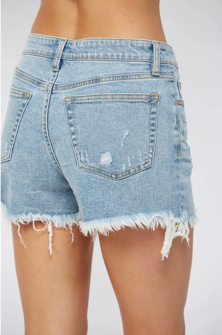 High Rise Button fly Shorts