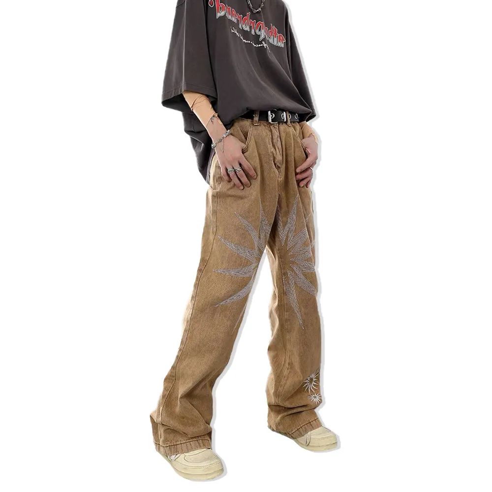 High Street Heavy Embroidered Jeans
