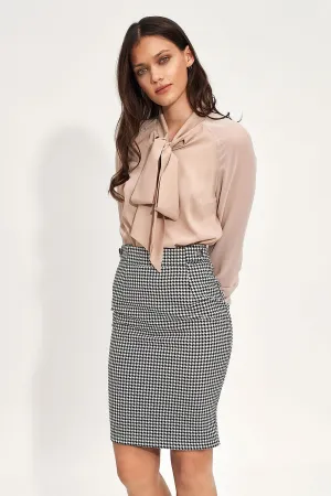 High-Waist Peplum Skirt with Fit
