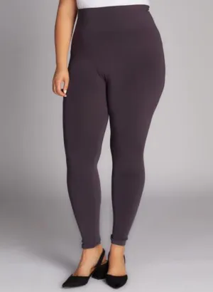 High Waist Plus Bamboo Leggings - black