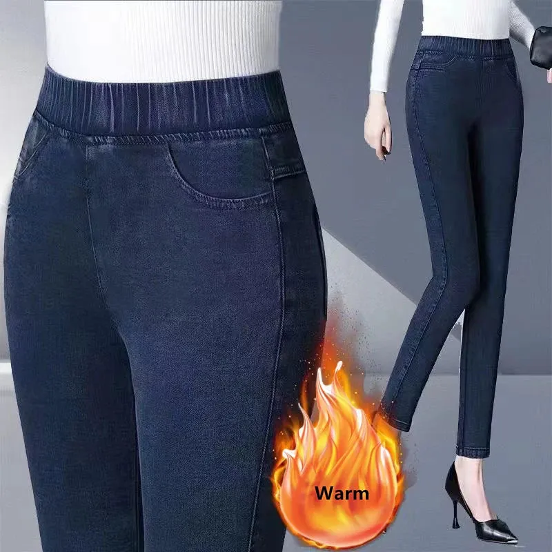 High-Waist Vintage Skinny Jeans Set