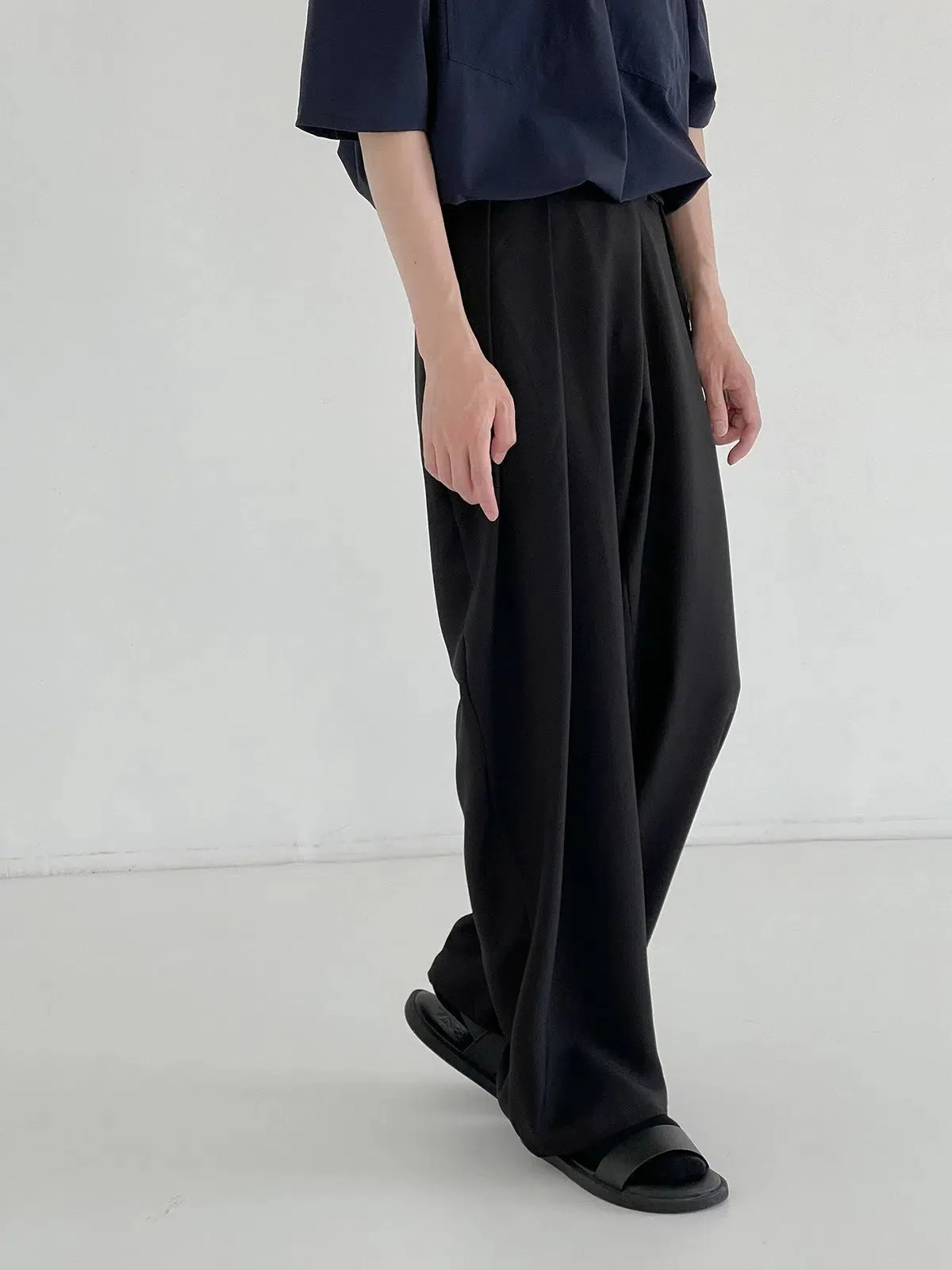 High Waist Wide-Leg Casual Pants