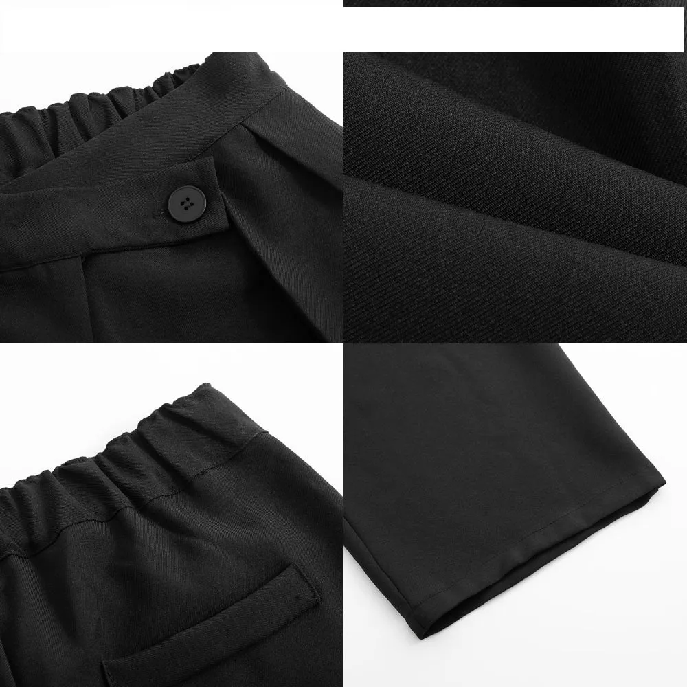 High Waist Wide-Leg Casual Pants
