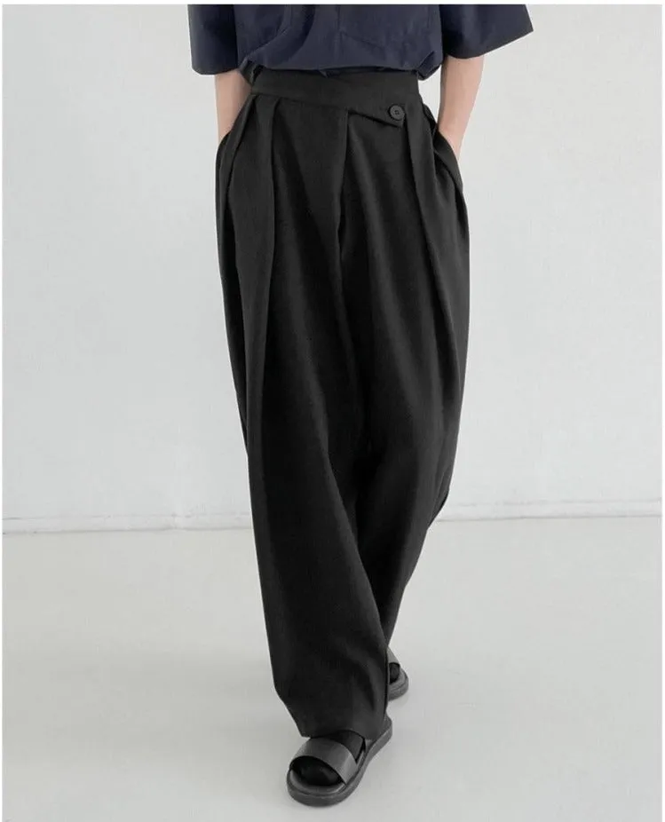 High Waist Wide-Leg Casual Pants
