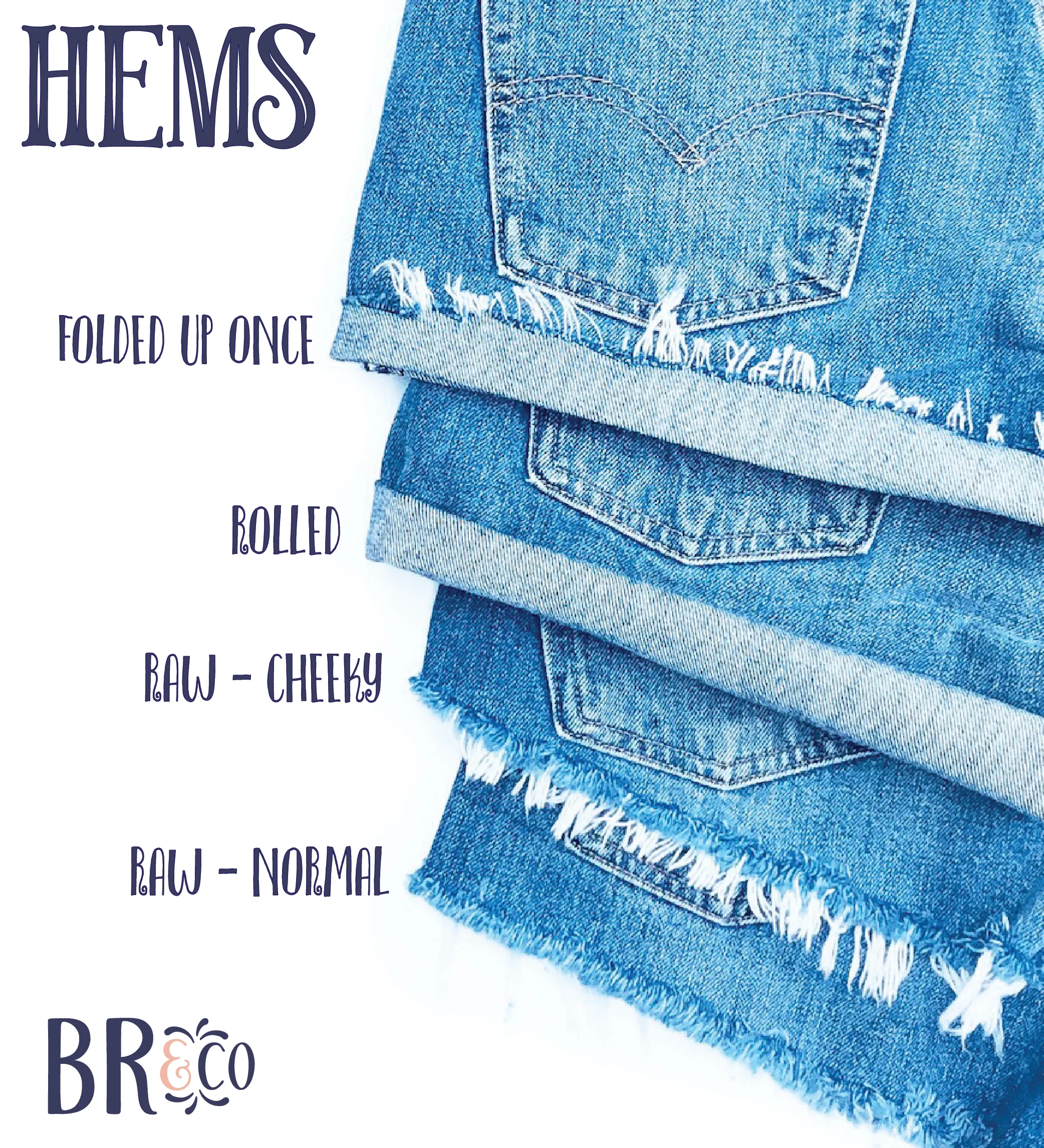High Waisted Denim Shorts  - The Callie
