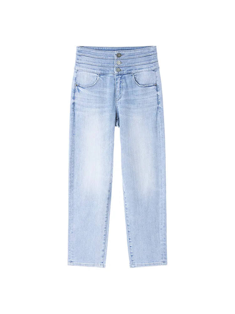 High Waisted Light Blue Jeans