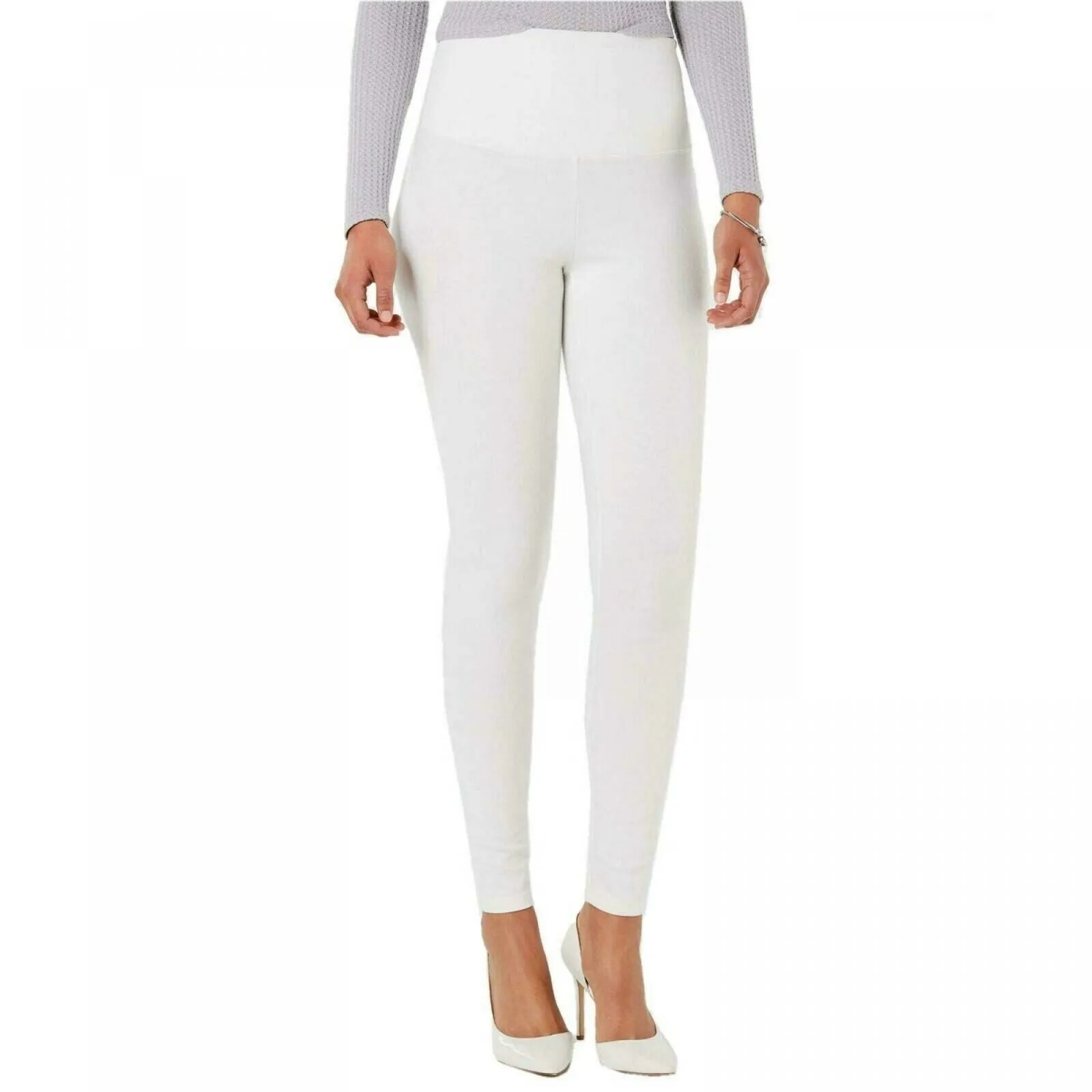 INC International Concepts Fashion Shaping Leggings White XXXL