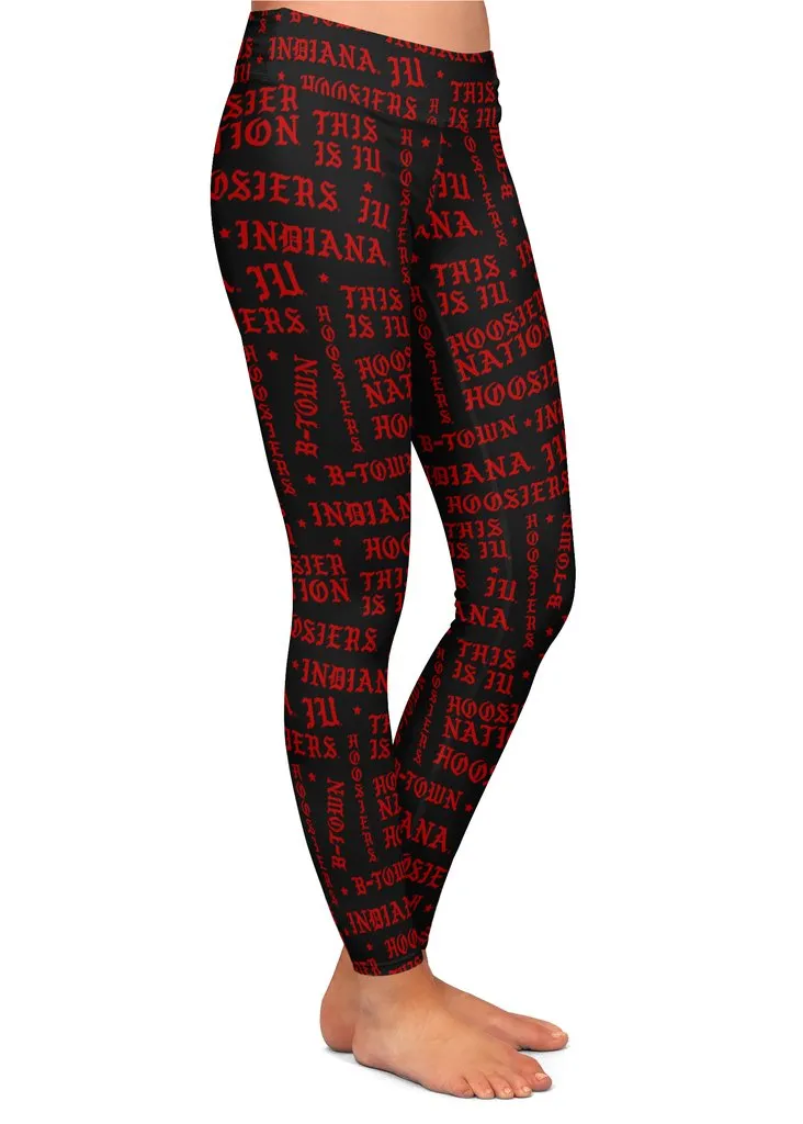 Indiana Black Gothic Pattern Leggings