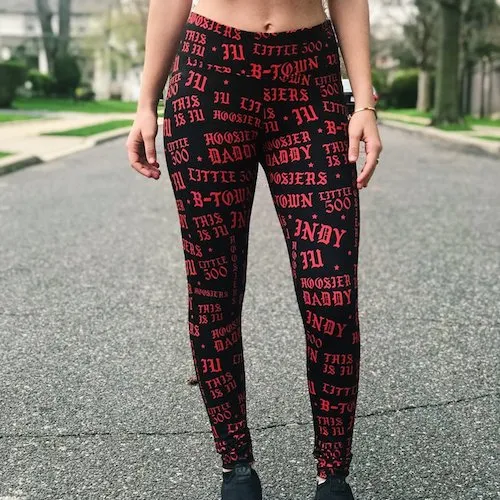 Indiana Black Gothic Pattern Leggings