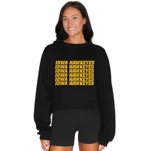 Iowa Hawkeyes Black Repeat Crewneck