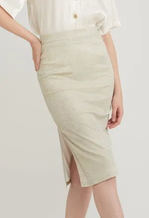 Iridescent Glitter Pencil Skirt