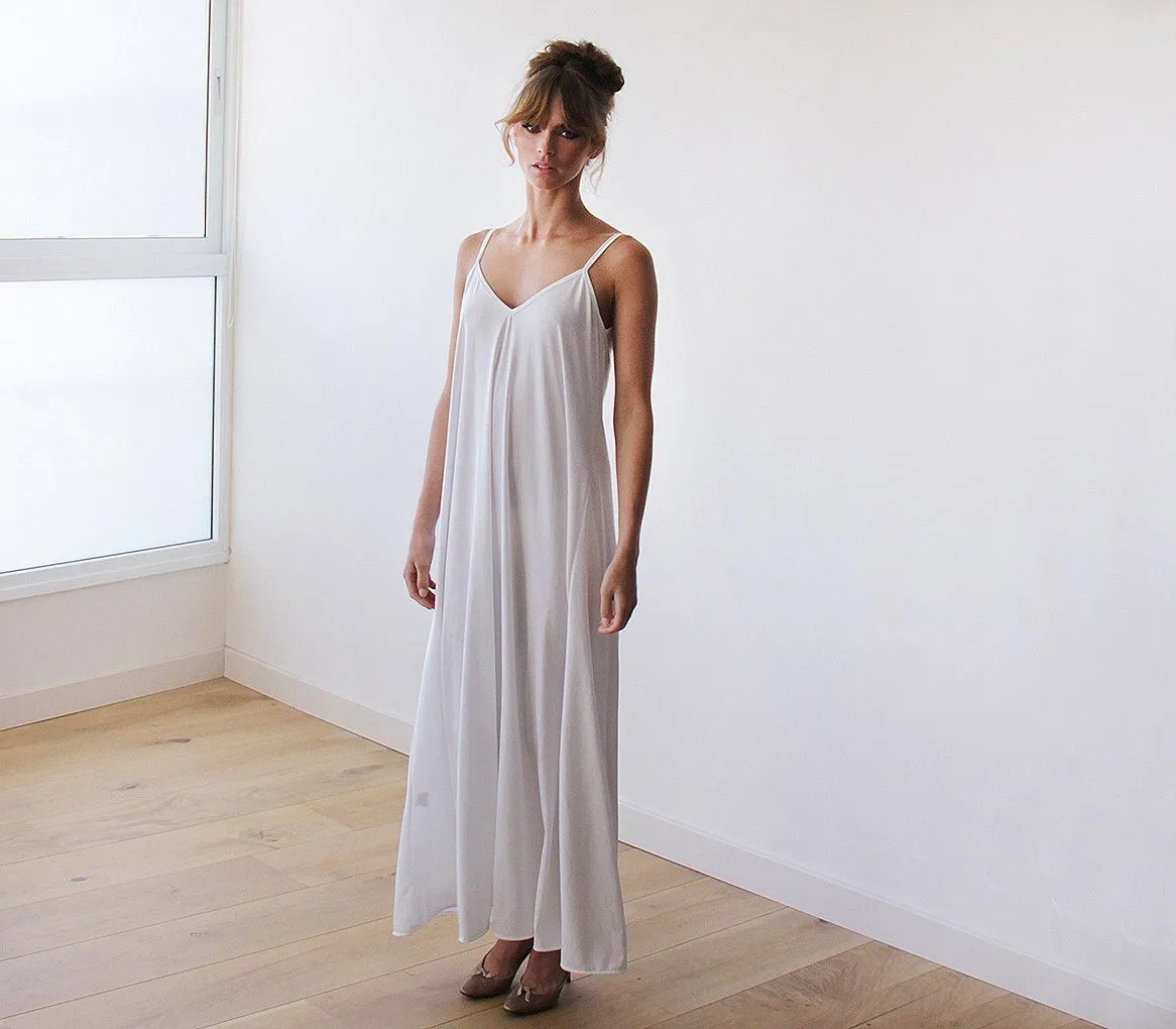 Ivory Straps Maxi Dress #1026
