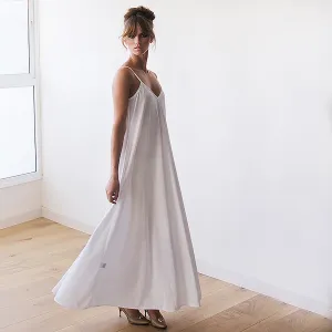 Ivory Straps Maxi Dress #1026