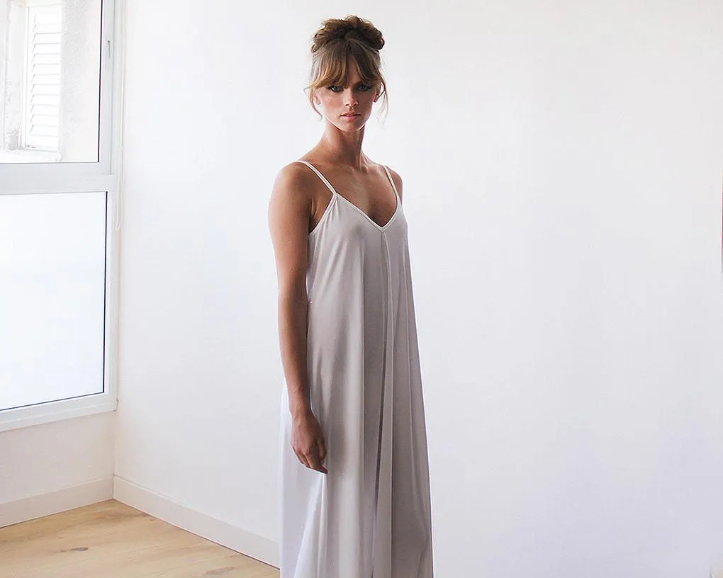 Ivory Straps Maxi Dress #1026
