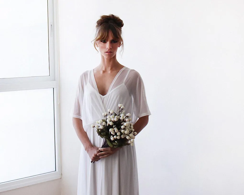 Ivory Straps Maxi Dress #1026
