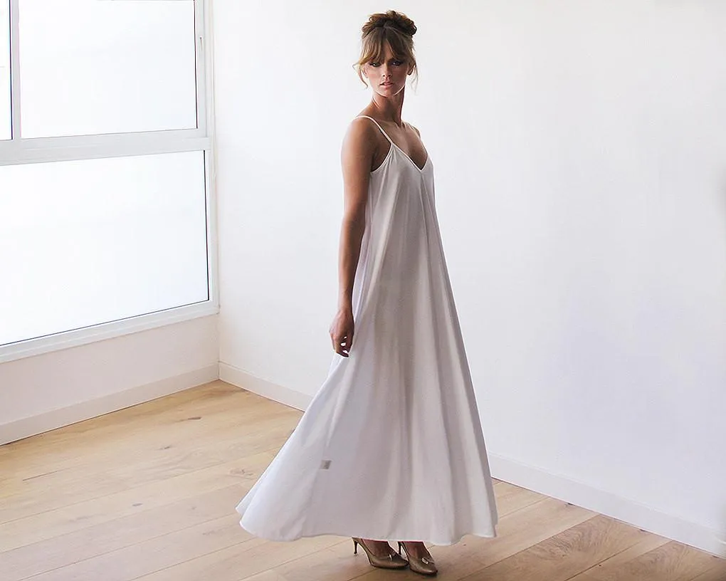 Ivory Straps Maxi Dress #1026