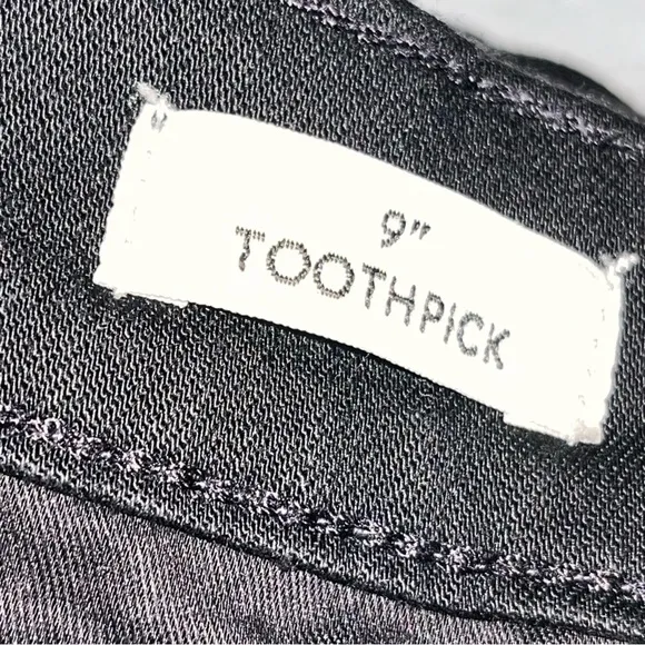 J. Crew Black 9” Toothpick Stretch Ankle Jeans