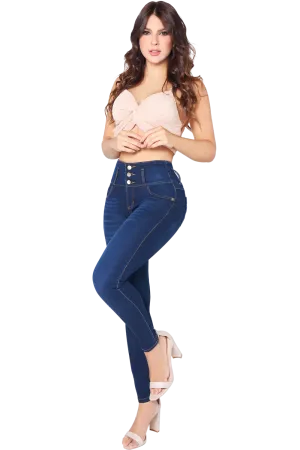 Jackie London Jeans 2201 - High Rise Skinny Push-Up Jeans for a Flattering Fit