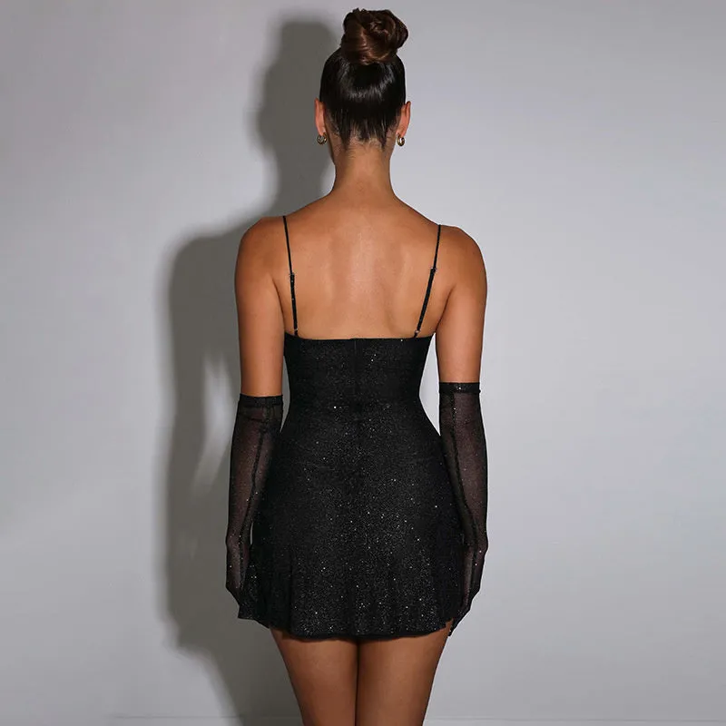 Jasmine Glitter Sexy Mini Dress