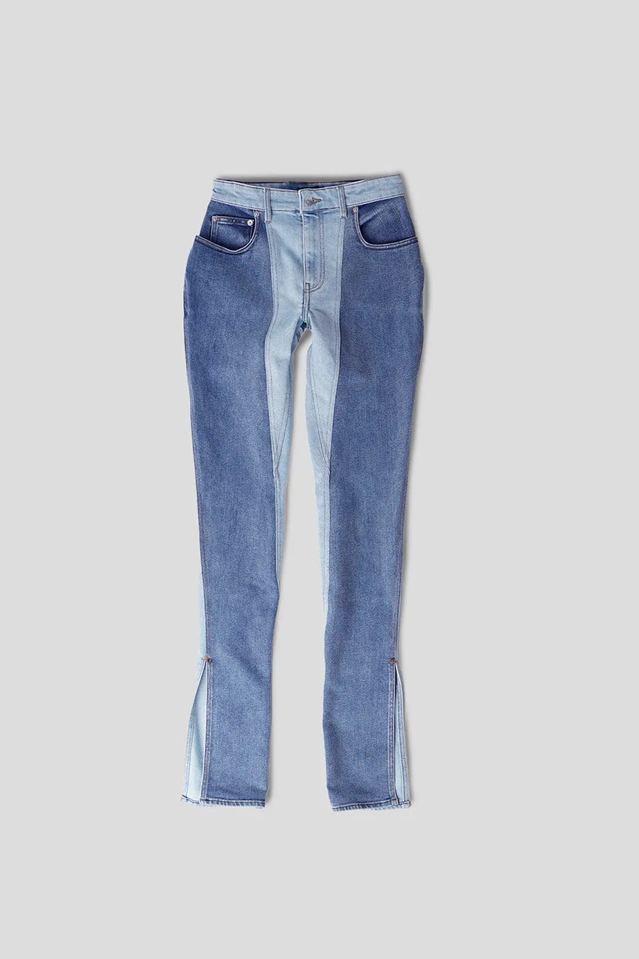 JEANS BI-TONE SKINNY BLEU ET BLEU CLAIR